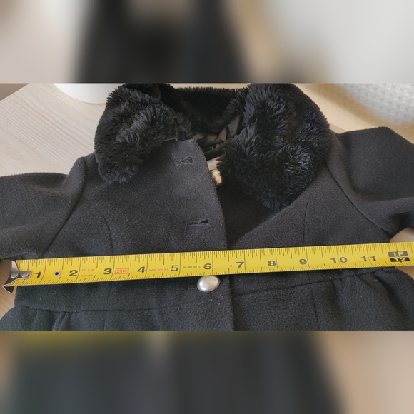 The Children's Place Toddler Girls Black Dress Coat w/ Bow on Back Size 3T - Picture 9 of 10
